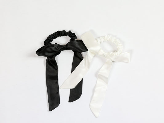 100% Silk Bow Scrunchies